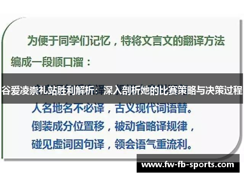 谷爱凌崇礼站胜利解析：深入剖析她的比赛策略与决策过程